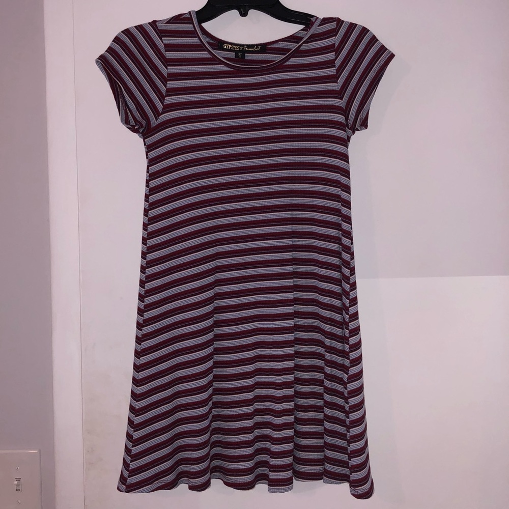 Striped Short Sleeve Dress